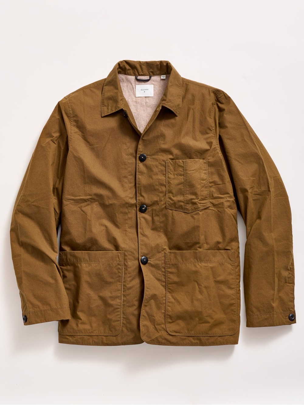 Billy Reid Waxed Chore Jacket XL Brown Men's Lightweight Coat Barbour Linen $498